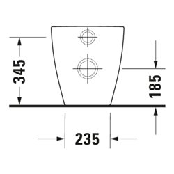 Duravit Stand-WC, Tiefspüler Me by Starck 37x60cm, 4,5 l, Abg wa, w sm HygGlaze