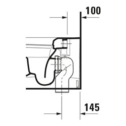 Duravit Stand-WC, Tiefspüler Me by Starck 37x60cm, 4,5 l, Abg wa, w sm HygGlaze