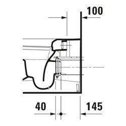 Duravit Stand-WC, Tiefspüler Me by Starck 37x60cm, 4,5 l, Abg wa, w sm HygGlaze