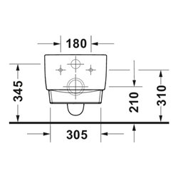 Duravit Wand-WC Balcoon 37x54cm, Clay terra matt