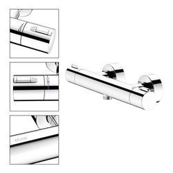 Keuco Thermostat-Brausemischer Plan blue AP, verchromt