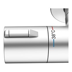 Keuco Thermostat-Brausemischer Plan blue AP, Aluminium-finish
