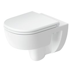 Duravit Wand-WC, Tiefspüler D-Code 37x54cm, 4 l, riml, w, o vorm. Scharn.