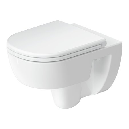 Duravit Wand-WC, Tiefspüler D-Code 37x54cm, 4 l, riml, w, o vorm. Scharn.
