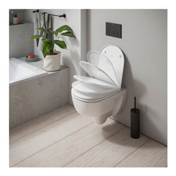 Duravit Wand-WC, Tiefspüler D-Code 37x54cm, 4 l, riml, w, o vorm. Scharn.