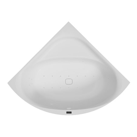 Hoesch Whirlpool iSensi Eck 1500x1500 Monolith mit Überlauf, System iSensi Weiß