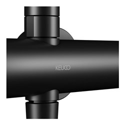 Keuco Thermostat-Brausemischer Plan blue Aufputz, mit Kopfbrause, schwarz-matt