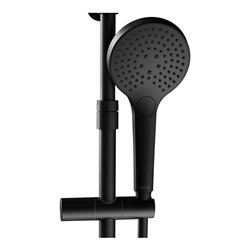 Keuco Thermostat-Brausemischer Plan blue Aufputz, mit Kopfbrause, schwarz-matt