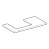Geberit Waschtisch-Platte One 90x3x47cm, lava/lackiert ma, Ausschn li
