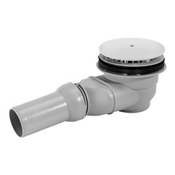 Duravit Duschwannenablauf PuraVida d 9cm, Abgang waagerecht, chrom