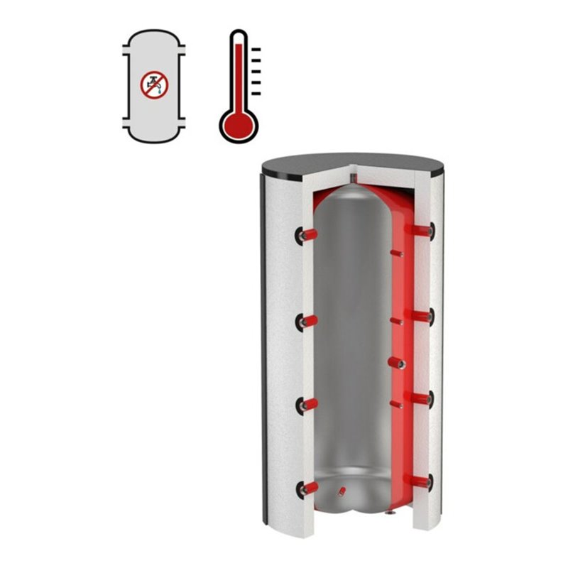 Flamco Pufferspeicher PS 1800 l, Au pulverbes, Inn. unbeschichtet