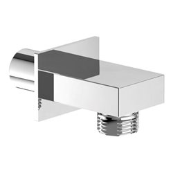 V&B Wandanschlussbogen Universal Showers eckig, Wandmontage, chrom