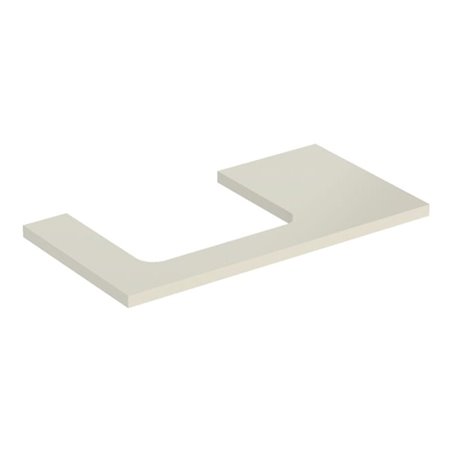 Geberit Waschtisch-Platte One 90x3x47cm, sand-grau/l hg, Ausschn li