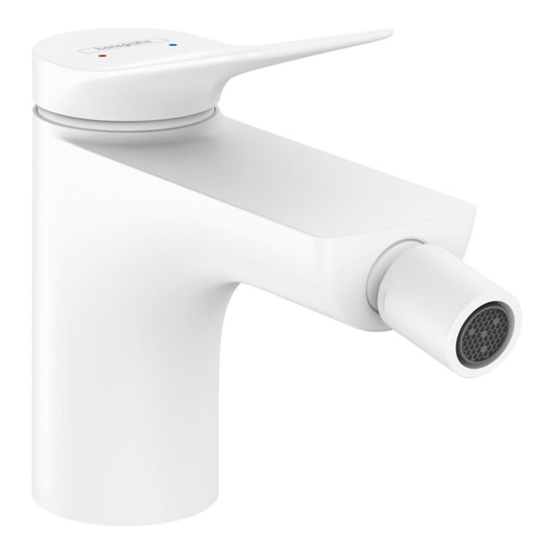 hansgrohe Bidet-Einhebelmischer Vivenis mit Zugstangen-Ablaufgarnitur, mattweiß