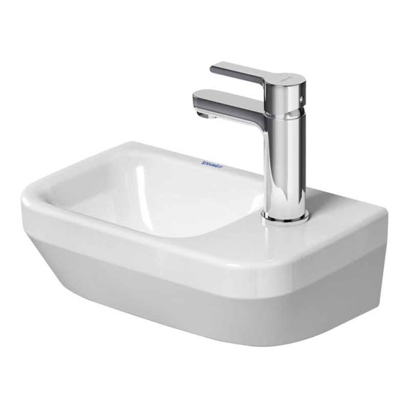 Duravit Handwaschbecken DuraStyle 36x22cm, m HL re, o. ÜL, m HLB, weiß