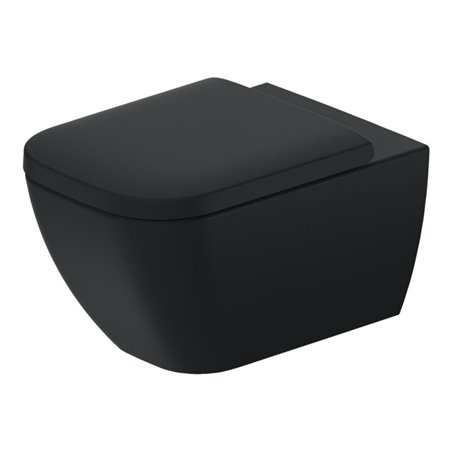 Duravit Wand-WC, Tiefspüler Happy D.2 36,5x54cm, 4,5 l, riml., anthr. HygGlaze