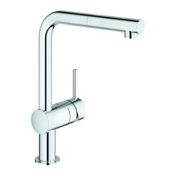 Grohe Spültisch-Einhebelmischer Minta 1/2', ND, L-Ausl., ausz. Laminarbr., chr