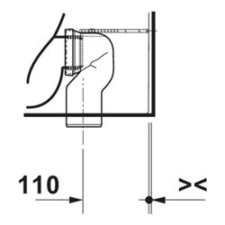 Duravit Stand-WC Balcoon 37x54cm, 4,5 l, riml, Abg waag., we. hgl