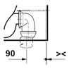 Duravit Stand-WC Balcoon 37x54cm, 4,5 l, riml, Abg wa, Clay te ma