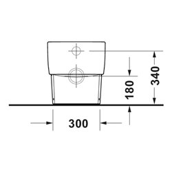 Duravit Stand-WC Balcoon 37x54cm, 4,5 l, riml, Abg wa, Clay te ma