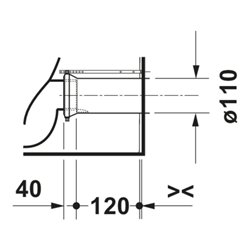 Duravit Stand-WC Balcoon 37x54cm, 4,5 l, riml, Abg wa, we. s-matt