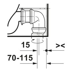 Duravit Stand-WC Balcoon 37x65cm, 4,5 l, riml, Abg waag., we. hgl