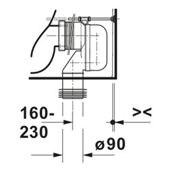 Duravit Stand-WC Balcoon 37x65cm, 4,5 l, riml, Abg waag., we. hgl