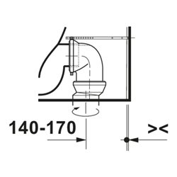 Duravit Stand-WC Balcoon 37x65cm, 4,5 l, riml, Abg waag., we. hgl