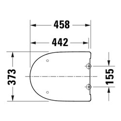 Duravit WC-Sitz D-shaped m Abs, abn., 45,7cm, Uni, Scha. ES, we.
