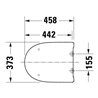 Duravit WC-Sitz D-shaped m Abs, abn., 45,7cm, Uni, Scha. ES, we.