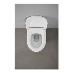 Duravit WC-Sitz D-shaped m Abs, abn., 45,7cm, Uni, Scha. ES, we.