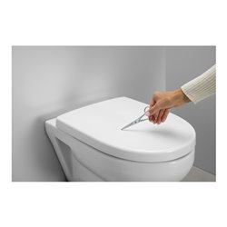 Duravit WC-Sitz D-shaped m Abs, abn., 45,7cm, Uni, Scha. ES, we.