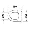 Duravit WC-Sitz D-shaped m Abs, abn., 45,7cm, Uni, Scha. ES, we.