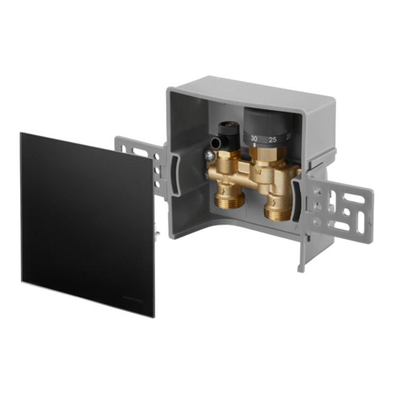 Oventrop Rücklauftemperaturregelung Unibox E RTL ESG sw, m Vtl. u RL-Temp.-Begr.