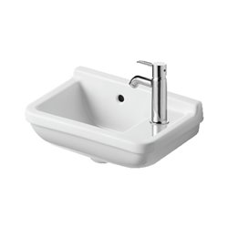 Duravit Handwaschbecken Starck 3 40x26cm, HL re, m ÜL, Hahnlochbank, weiß