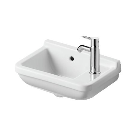 Duravit Handwaschbecken Starck 3 40x26cm, HL re, m ÜL, Hahnlochbank, weiß