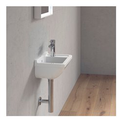 Duravit Handwaschbecken Starck 3 40x26cm, HL re, m ÜL, Hahnlochbank, weiß