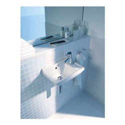 Duravit Handwaschbecken Starck 3 40x26cm, HL re, m ÜL, Hahnlochbank, weiß