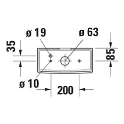 Duravit Spülkasten Me by Starck 39,5x18cm, 6/3 l, Anschl. unt li, weiß