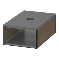 Duravit Box XSquare 10x16cm, f Spanplattenschraube, m D., Nussbaum massiv
