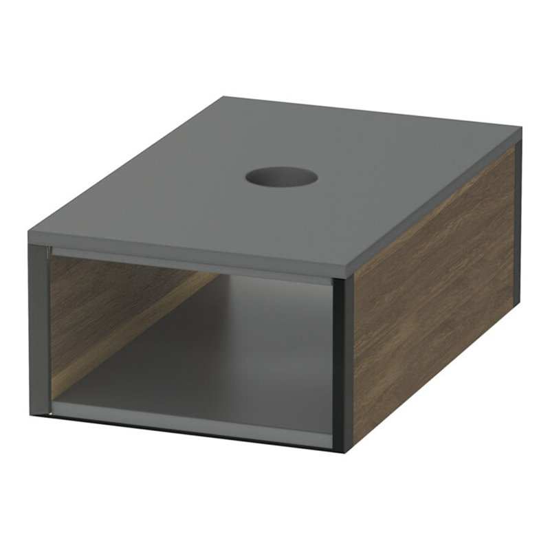 Duravit Box XSquare 10x16cm, f Spanplattenschraube, m D., Nussbaum massiv