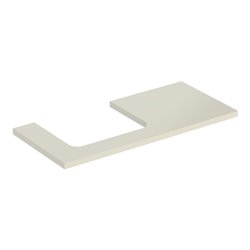 Geberit Waschtisch-Platte One 105x3x47cm, sand-grau/l hg, Ausschn li
