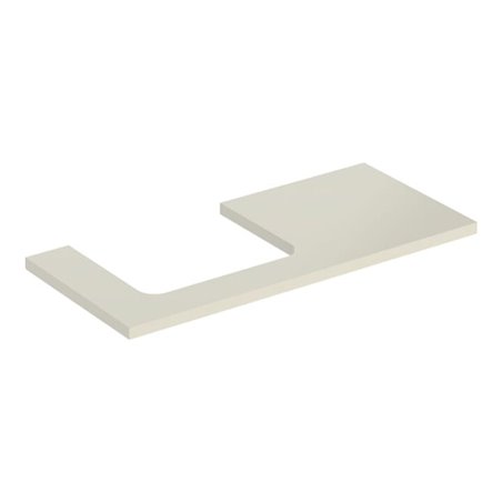 Geberit Waschtisch-Platte One 105x3x47cm, sand-grau/l hg, Ausschn li