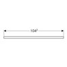 Geberit Waschtisch-Platte One 105x3x47cm, sand-grau/l hg, Ausschn li