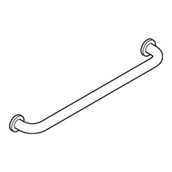 Grohe Wannengriff Essentials 60cm, supersteel, verdeckte Befestigung