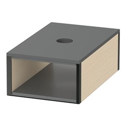 Duravit Box XSquare 10x16cm, f Spanplattenschraube, mit Deckel, Ahorn massiv