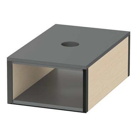 Duravit Box XSquare 10x16cm, f Spanplattenschraube, mit Deckel, Ahorn massiv