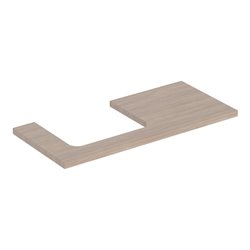 Geberit Waschtisch-Platte One 105x3x47cm, Eiche/Mela Holz, Ausschn li