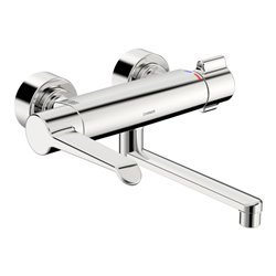 Hansa Waschtisch-Einhebelmischer HANSACLINICA THM, Wandmontage, Ausladung 285mm, chrom