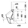 Duravit Absaug-Urinal Me by Starck 30x35cm, Zul v h, riml, f De., w sm HG